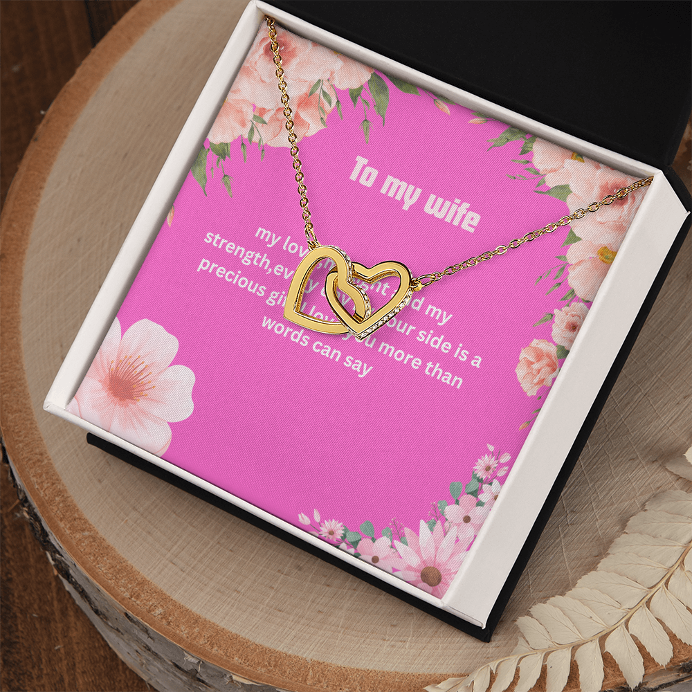 Interlocking Hearts Necklace (Yellow & White Gold Variants)